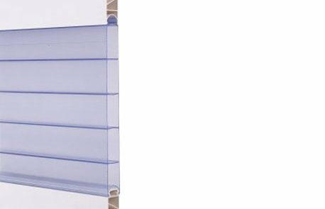 Bouwplast paneel met Bouwplast transparant paneel